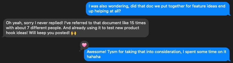Anna on the product-hook mapping doc Plutus delivered during setup.